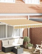 vidaXL Прибираща се тента Многоцветен 300 x 250 cm Тъкан и алуминий