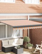 vidaXL Прибираща се тента Многоцветен 350 x 250 cm Платно и алуминий