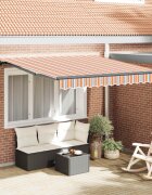 vidaXL Прибираща се тента Многоцветен 350 x 250 cm Полиестер