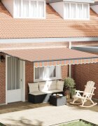 vidaXL Прибираща се тента Многоцветен 400 × 350 cm Полиестер