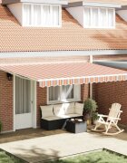 vidaXL Прибираща се тента Многоцветен 450 × 300 cm Полиестер