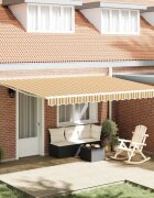 vidaXL Прибираща се тента Многоцветен 450 × 300 cm Полиестер