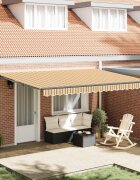 vidaXL Прибираща се тента Многоцветен 450 × 350 cm Полиестер