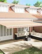 vidaXL Прибираща се тента Многоцветен 600 × 300 cm