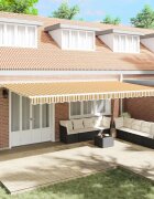 vidaXL Прибираща се тента Многоцветен 600 × 350 cm Тъкан и алуминий