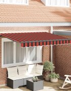 vidaXL Прибираща се тента Оранжево 250 x 200 cm текстил