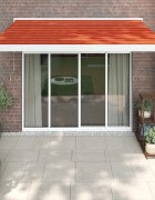 vidaXL Прибираща се тента Оранжево и кафяво 300 x 250 cm