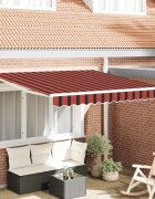vidaXL Прибираща се тента Оранжево и кафяво 300 x 250 cm