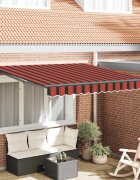 vidaXL Прибираща се тента Оранжево и кафяво 300 x 250 cm