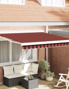 vidaXL Прибираща се тента Оранжево и кафяво 300 x 250 cm
