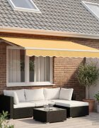 vidaXL Прибираща се тента Пясък 300 x 250 cm Тъкан и алуминий