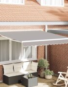 vidaXL Прибираща се тента Светлосиво 300 x 250 x 165 см