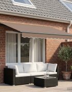 vidaXL Прибираща се тента Таупе 350 x 250 cm Полиестер и алуминий
