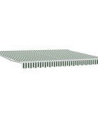 vidaXL Прибираща се тента Зелен и бял 400 × 300 cm