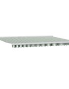 vidaXL Прибираща се тента Зелен и бял 500 × 300 cm Платно и алуминий