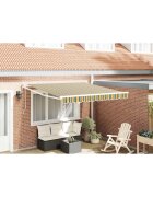 vidaXL Прибираща се тента Зелен и жълт 300 x 250 x 165 см