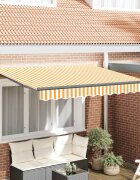 vidaXL Прибираща се тента Жълто 250 x 200 cm текстил