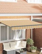 vidaXL Прибираща се тента Жълто 300 x 200 cm текстил