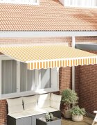 vidaXL Прибираща се тента Жълто 300 x 200 cm текстил