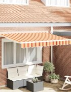 vidaXL Прибираща се тента Жълто 350 x 200 cm текстил