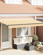 vidaXL Прибираща се тента Жълто 350 x 200 cm текстил