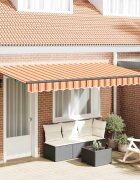 vidaXL Прибираща се тента Жълто 400 x 200 cm текстил