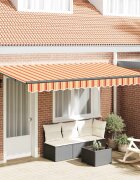vidaXL Прибираща се тента Жълто 400 x 200 cm текстил