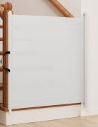 vidaXL Прибираща се врата за домашни любимци бяла 1175x125 см