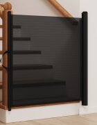 vidaXL Прибираща се врата за домашни любимци черна 1175x125 см