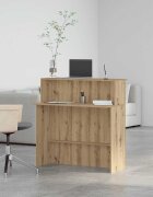 vidaXL Приемно бюро дъб артизан 100x50x1035 см инженерно дърво