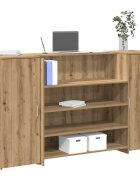 vidaXL Приемно бюро дъб артизан 180x50x1035 см инженерно дърво