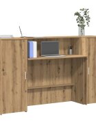 vidaXL Приемно бюро дъб артизан 180x50x1035 см инженерно дърво
