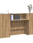 vidaXL Приемно бюро дъб артизан 200x50x1035 см инженерно дърво
