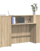 vidaXL Приемно бюро дъб сонома 180x50x1035 см инженерно дърво