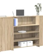 vidaXL Приемно бюро дъб сонома 180x50x1035 см инженерно дърво