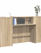 vidaXL Приемно бюро дъб сонома 200x50x1035 см инженерно дърво