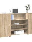 vidaXL Приемно бюро дъб сонома 200x50x1035 см инженерно дърво