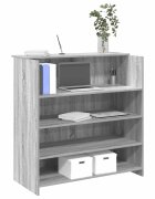 vidaXL Приемно бюро сив сонома 100x50x1035 см инженерно дърво
