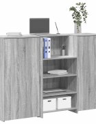 vidaXL Приемно бюро сив сонома 155x50x1035 см инженерно дърво