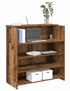 vidaXL Приемно бюро старо дърво 100x50x1035 см инженерно дърво