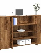 vidaXL Приемно бюро старо дърво 180x50x1035 см инженерно дърво