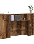 vidaXL Приемно бюро старо дърво 200x50x1035 см инженерно дърво