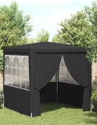 vidaXL Професионална парти шатра със стени 25x25 м антрацит 90 г/м²