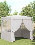 vidaXL Професионална парти шатра със стени 25x25 м бяла 90 г/м²