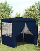 vidaXL Професионална парти шатра със стени 25x25 м синя 90 г/м²