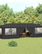 vidaXL Професионална парти шатра със стени 4x9 м антрацит 90 г/м²