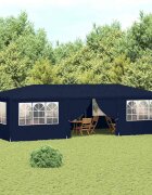 vidaXL Професионална парти шатра със стени 4x9 м синя 90 г/м²