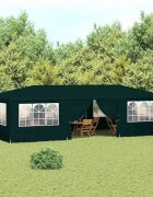 vidaXL Професионална парти шатра със стени 4x9 м зелена 90 г/м²