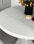 vidaXL Протектор за маса прозрачен Ø 90 см 16 мм PVC
