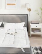vidaXL Протектор за матрак бял 120x220 см